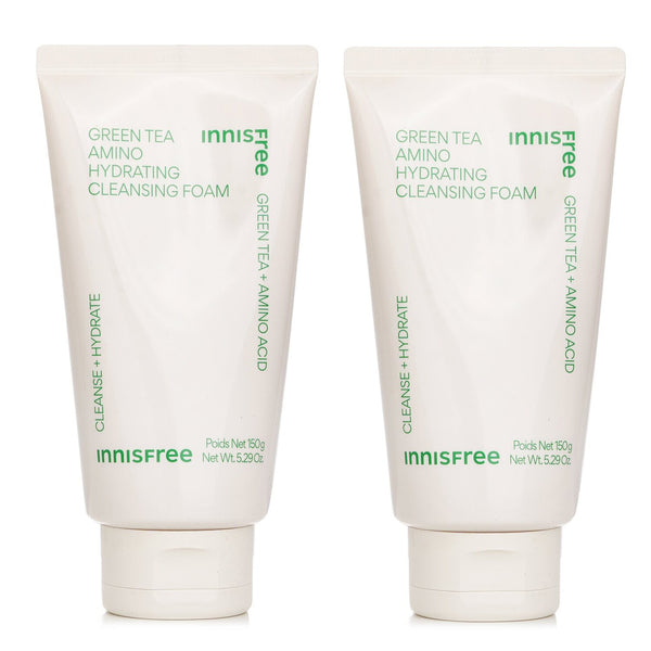 イニスフリー(Innisfree)  【1+1 Set】Green Tea Hydrating Amino Acid Cleansing Foam   150g/5.29oz x2