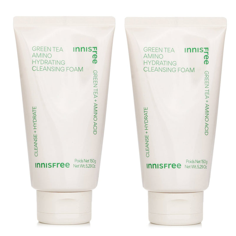 イニスフリー(Innisfree)  【1+1 Set】Green Tea Hydrating Amino Acid Cleansing Foam   150g/5.29oz x2