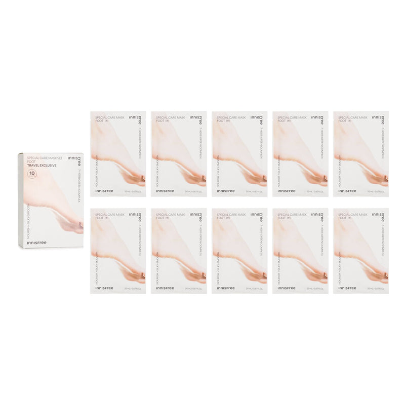 イニスフリー(Innisfree)  Special Care Mask Set Foot Travel Exclusive   20ml x 10sheets
