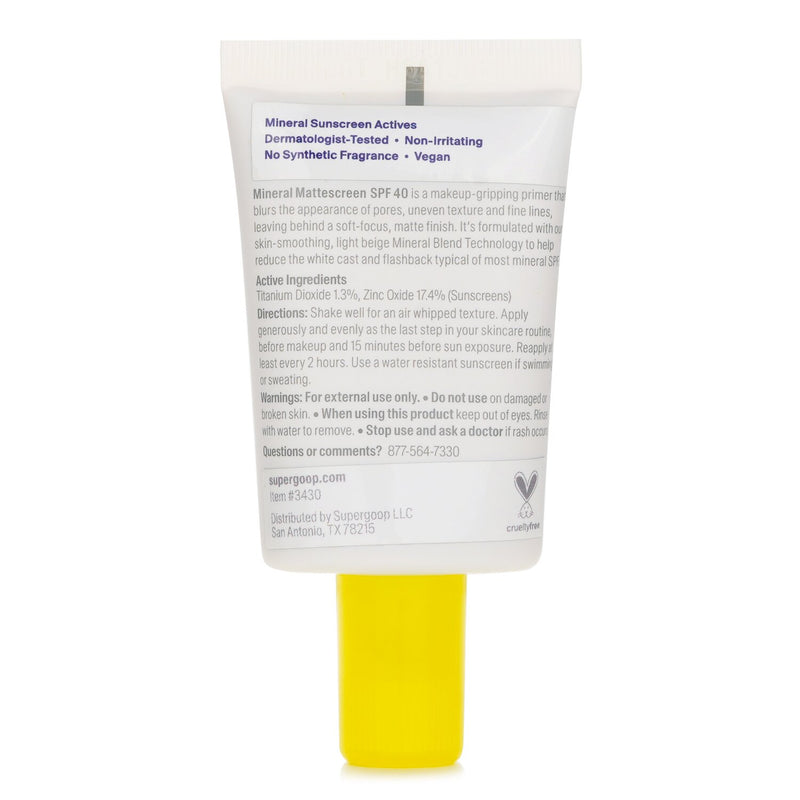 スーパーグープ  Mineral Mattescreen SPF 40   20ml