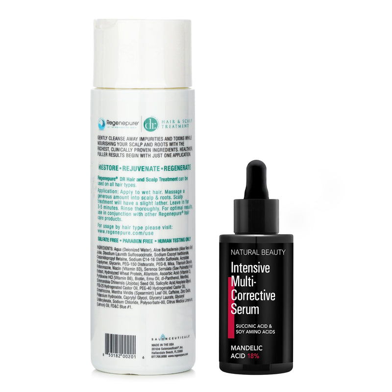 レジンピュア  Regenepure Dr Hair & Scalp Treatment 224ml X Natural Beauty Intensive Multi-Corrective Serum - Mandelic Acid 18% (Exp Date: 12/2025) 35ml   2pcs