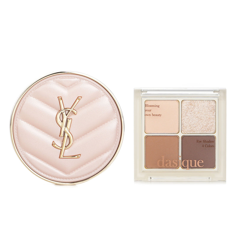 イヴサンローラン  Yves Saint Laurent Touche Eclat Glow Pact Cushion - # B10 Porcelain 12g X Dasique Shadow Palette - # Under Eye Maker 7G   2pcs