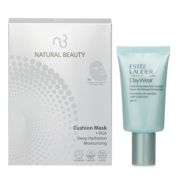 エスティ ローダー  Estee Lauder DayWear Sheer Tint Release Advanced Multi-Protection Anti-Oxidant Moisturizer SPF 15 50ml X Natural Beauty r-PGA Deep Hydration Moisturizing Cushion Mask (Exp Date: 01/2026) 6x 20ml   2pcs