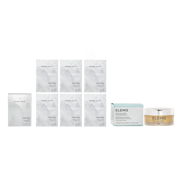 エレミス  Elemis Pro-Collagen Cleansing Balm (Random Packaging) 100g X Natural Beauty r-PGA Deep Hydration Moisturizing Cushion Mask (Exp Date: 01/2026) 6x 20ml   2pcs