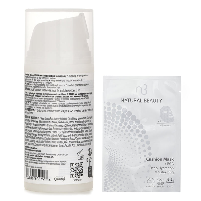 オラプレックス  Olaplex No. 6 Bond Smoother 100ml X Natural Beauty r-PGA Deep Hydration Moisturizing Cushion Mask (Exp Date: 01/2026) 6x 20ml   2pcs