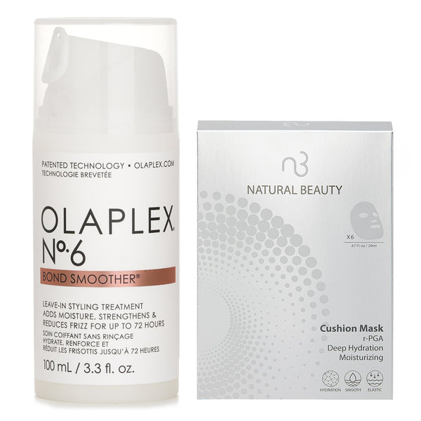 オラプレックス  Olaplex No. 6 Bond Smoother 100ml X Natural Beauty r-PGA Deep Hydration Moisturizing Cushion Mask (Exp Date: 01/2026) 6x 20ml   2pcs
