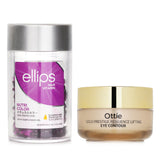エリップス  Ellips Hair Vitamin Oil -  Nutri Color 50capsules x1ml X Ottie Gold Prestige Resilience Lifting Eye Contour 30ml   2pcs
