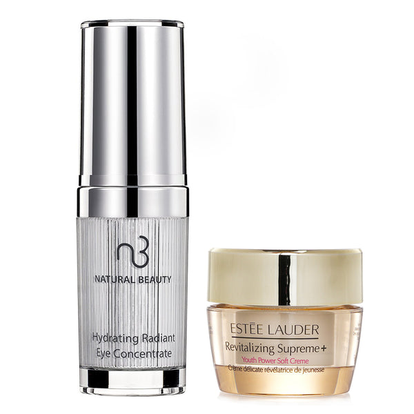 エスティ ローダー  Estee Lauder Revitalizing Supreme + Youth Power Soft Creme (Miniature) 15ml X Natural Beauty Hydrating Radiant Eye Concentrate (Exp Date: 02/2026) 15ml   2pcs