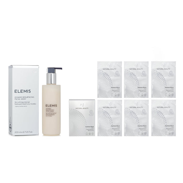 エレミス  Elemis Dynamic Resurfacing Facial Wash 200ml X Natural Beauty r-PGA Deep Hydration Moisturizing Cushion Mask (Exp Date: 01/2026) 6x 20ml   2pcs