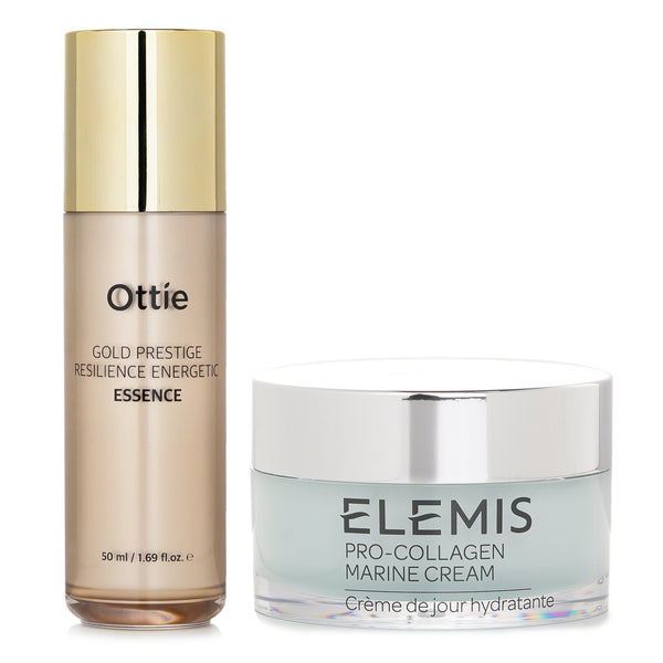 エレミス  Elemis Pro-Collagen Marine Cream 50ml X Ottie Gold Prestige Resilience Energetic Essence 50ml   2pcs