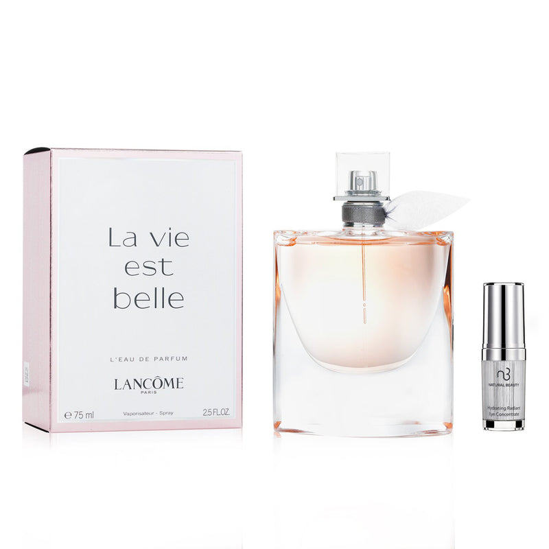 ランコム  Lancome La Vie Est Belle L'Eau De Parfum Spray 75ml X Natural Beauty Hydrating Radiant Eye Concentrate (Exp Date: 02/2026) 15ml   2pcs