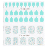 Mavenir  ネイルステッカー (ブルー) - # Shell With Jade Pedi   36pcs