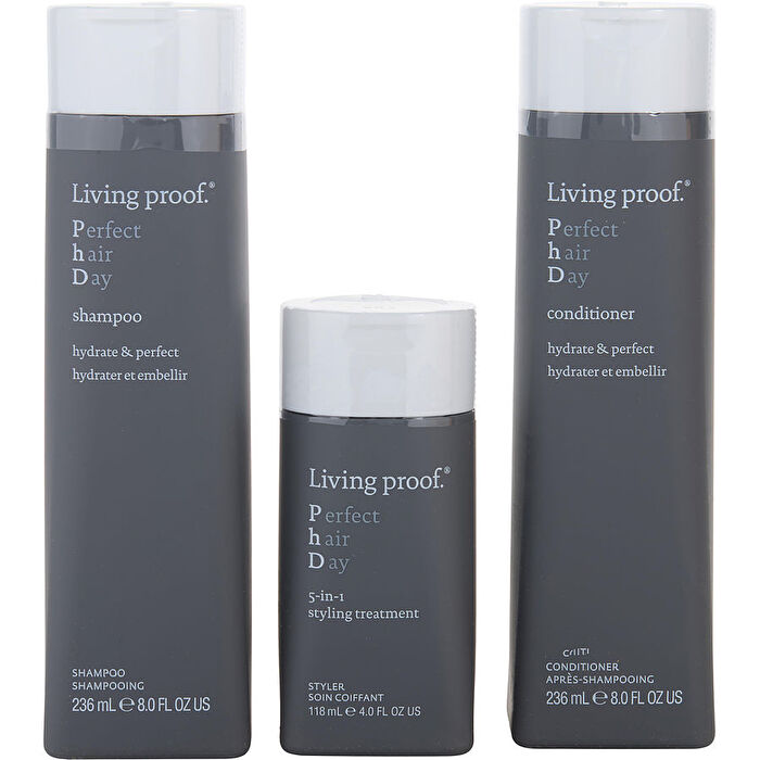 Living Proof Believe In Shine Trio: Perfect Hair Day Shampoo 240ml/8oz & Conditioner 240ml/8oz & 5-in-1 Styling Treatment 120ml/4oz