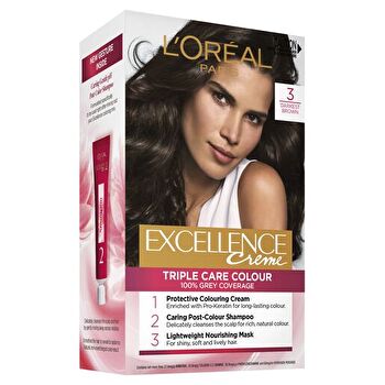 L'Oréal Paris Excellence Crème Permanent Hair Colour - 3 Darkest Brown