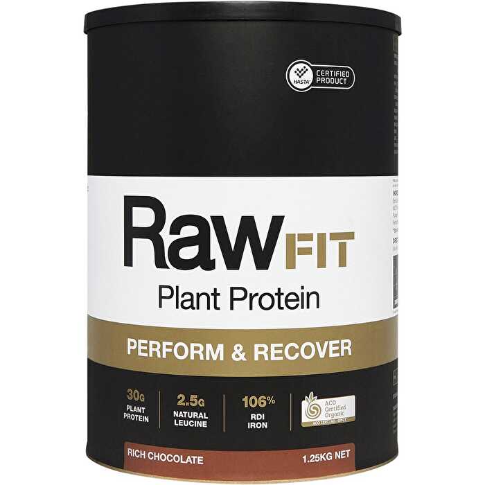 Amazonia Raw FIT Plant Protein Organic Perform & Recover Rich Chocolate 1.25kg