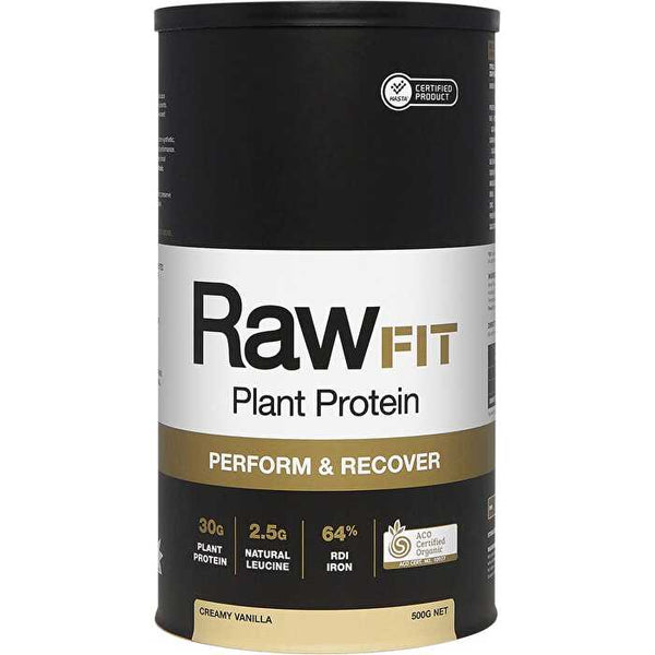 Amazonia Raw FIT Plant Protein Organic Perform & Recover Creamy Vanilla 500g