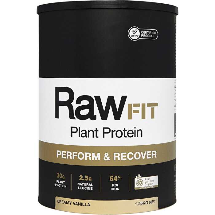 Amazonia Raw FIT Plant Protein Organic Perform & Recover Creamy Vanilla 1.25kg