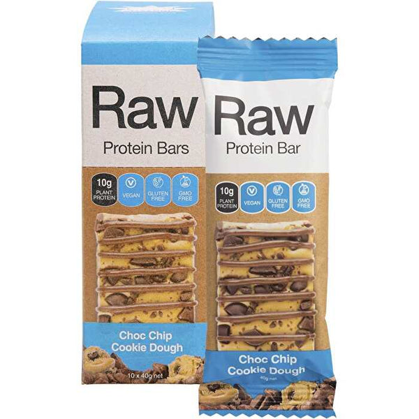 Amazonia Raw Protein Bar Choc Chip Cookie Dough 40g x 10 Display