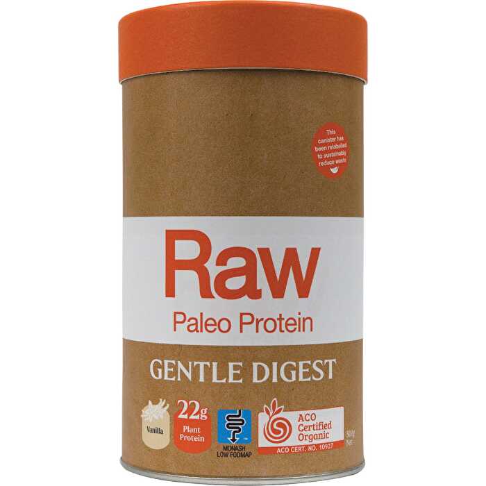 Amazonia Raw Protein Organic Paleo Gentle Digest Vanilla 500g