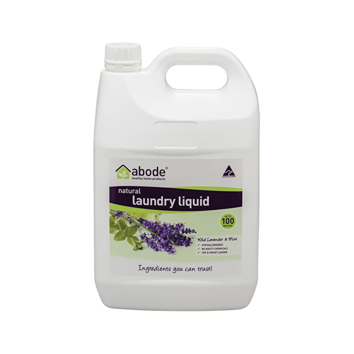 Abode Cleaning Products Abode Laundry Liquid (Front & Top Loader) Wild Lavender & Mint 4000ml