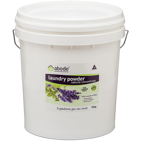 Abode Cleaning Products Abode Laundry Powder (Front & Top Loader) Wild Lavender & Mint Bucket 15kg