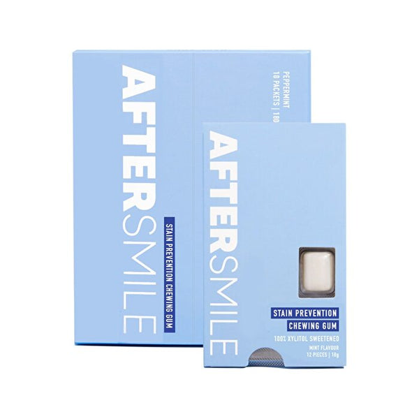 Aftersmile Oral Care Whitening Chewing Gum Mint X 10 12pc