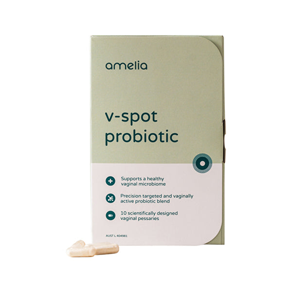 Amelia Health Pty Ltd Amelia V Spot Probiotic Vaginal Pessaries X 10 Pack