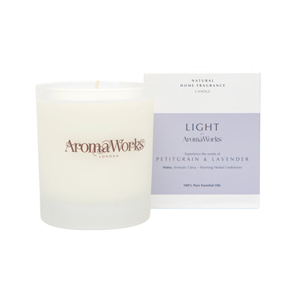 AromaWorks Light Candle Petitgrain & Lavender Medium 220g