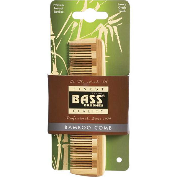 Bass Bamboo Comb Pocket Size Fine Tooth