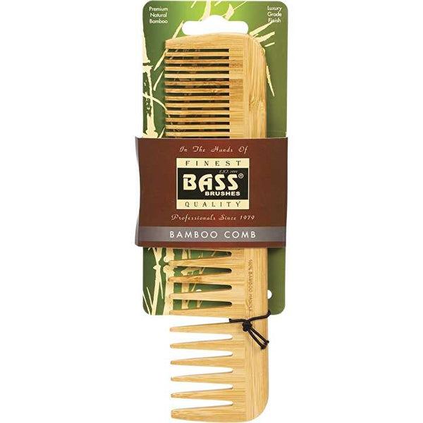 Bass Bamboo Comb Large Wide & Fine Tooth