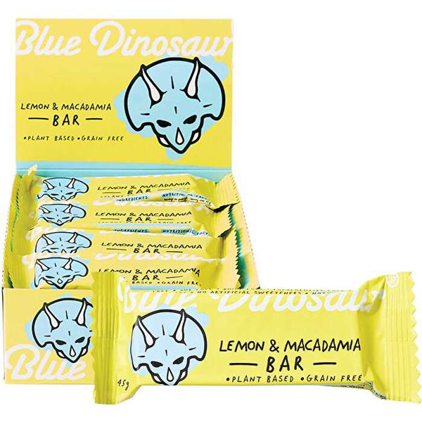 Blue Dinosaur Lemon & Macadamia Snack Bar 12x45g