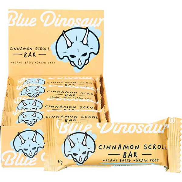 Blue Dinosaur Cinnamon Scroll Snack Bar 12x45g