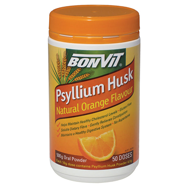 Bonvit Psyllium Husk Natural Orange Flavour Oral Powder 500g