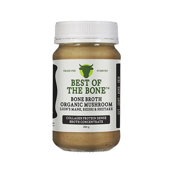 Best Of The Bone Best of the Bone Bone Broth Beef Concentrate Healing Mushrooms Organic Lion's Mane Reishi Shiitake 390g