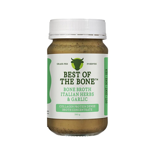 Best Of The Bone Best of the Bone Bone Broth Beef Concentrate Organic Italian Herbs & Garlic 390g