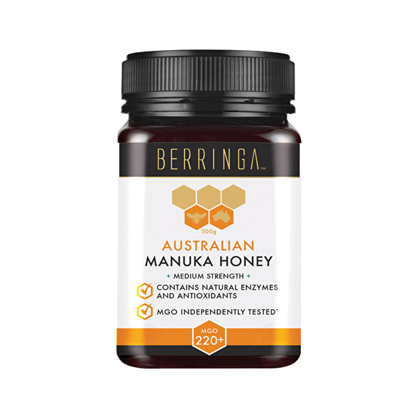 BERRINGA HONEY Berringa Australian Manuka Honey Medium Strength (MGO 220+) 500g