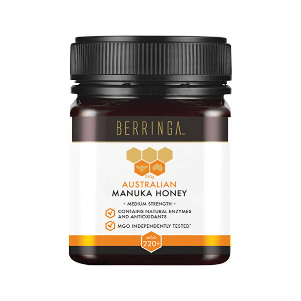 BERRINGA HONEY Berringa Australian Manuka Honey Medium Strength (MGO 220+) 250g