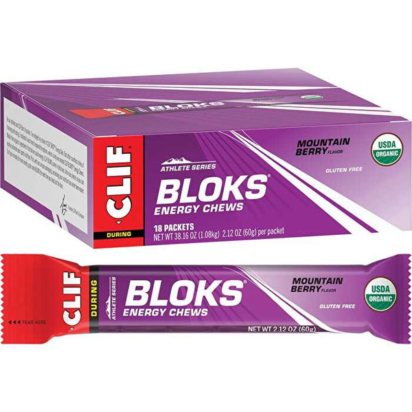 Clif Bloks Energy Chews Mountain Berry 18x60g