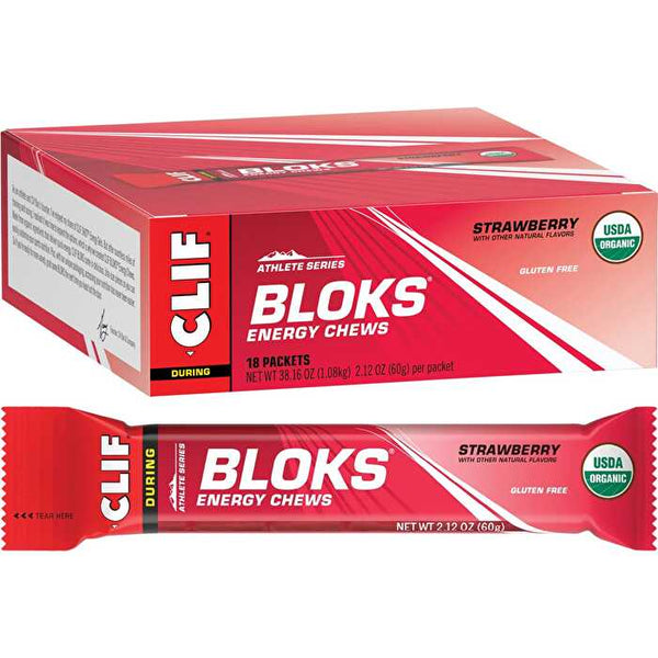 Clif Bloks Energy Chews Strawberry 18x60g