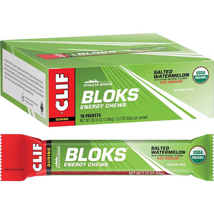 Clif Bloks Energy Chews Salted Watermelon 100mg Sodium 18x60g