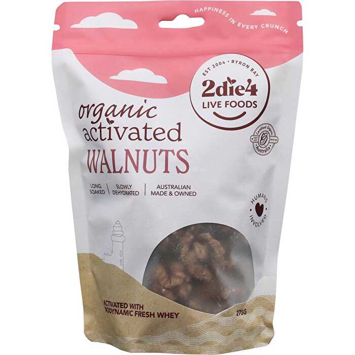 2die4 Live Foods Organic Activated Walnuts with Fresh Whey 275g
