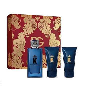 Dolce & Gabbana K By Dolce And Gabbana For Men - 3 Pc Gift Set Eau De Parfum Spray 30ml/1.6oz Shower Gel 30ml/1.6oz After Shave Balm 90ml/3.3oz
