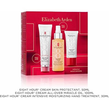 Elizabeth Arden Eight Hour Set Skin Protectant & All Over Miracle Oil 100ml & Moisturizing Hand Treatment 30ml 50ml