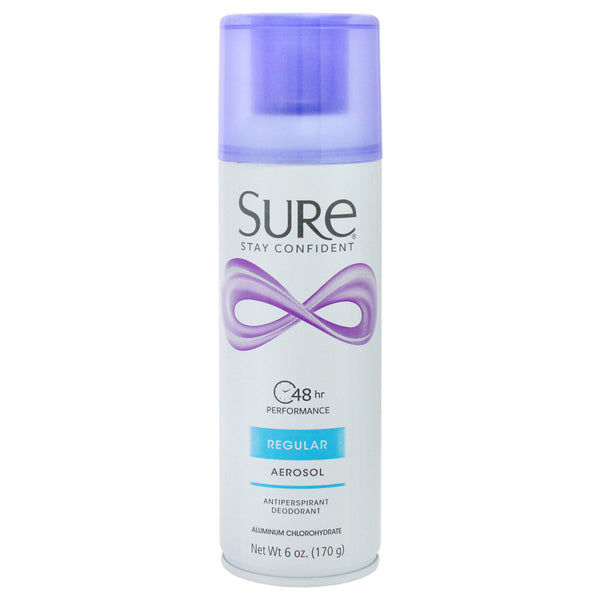 Sure Aerosol Anti-Perspirant and Deodorant - Regular by Sure for Unisex - 6 oz Deodorant Spray