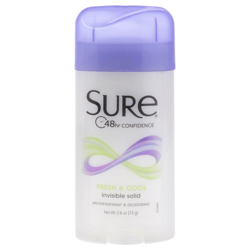Sure Invisible Solid Anti-Perspirant Deodorant - Fresh and Cool by Sure for Unisex - 2.6 oz Deodorant Stick