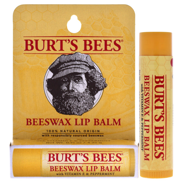 Burt's Bees Beeswax Lip Balm With Vitamin E Peppermint Blister by Burts Bees for Unisex - 0.15 oz Lip Balm Blister
