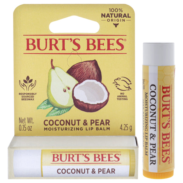 Burt's Bees Coconut and Pear Moisturizing Lip Balm Blister by Burts Bees for Unisex - 0.15 oz Lip Balm