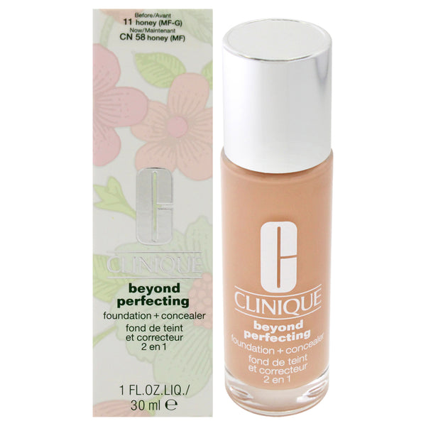 Clinique Beyond Perfecting Foundation Plus Concealer - 11 Honey MF-G by Clinique for Women - 1 oz Makeup