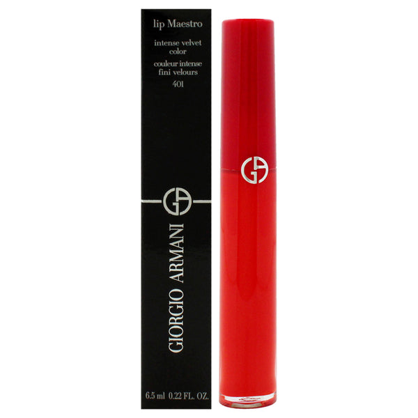 Giorgio Armani Lip Maestro Intense Velvet Color - 401 The Tibetan Orange by Giorgio Armani for Women - 0.22 oz Lipstick