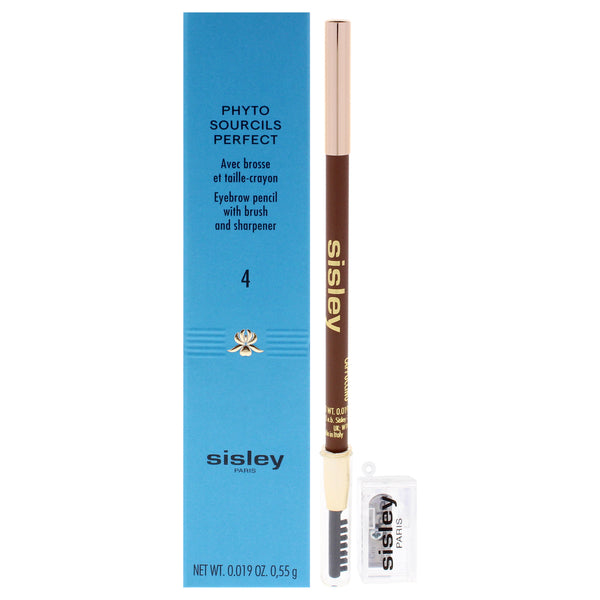 Sisley Phyto-Sourcils Perfect Eyebrow Pencil With Brush and Sharpener - 4 Cappuccino by Sisley for Women - 0.019 oz Eyebrow Pencil